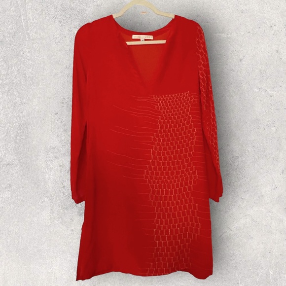 Erica Tanov Red Silk Tunic - Picture 2 of 11